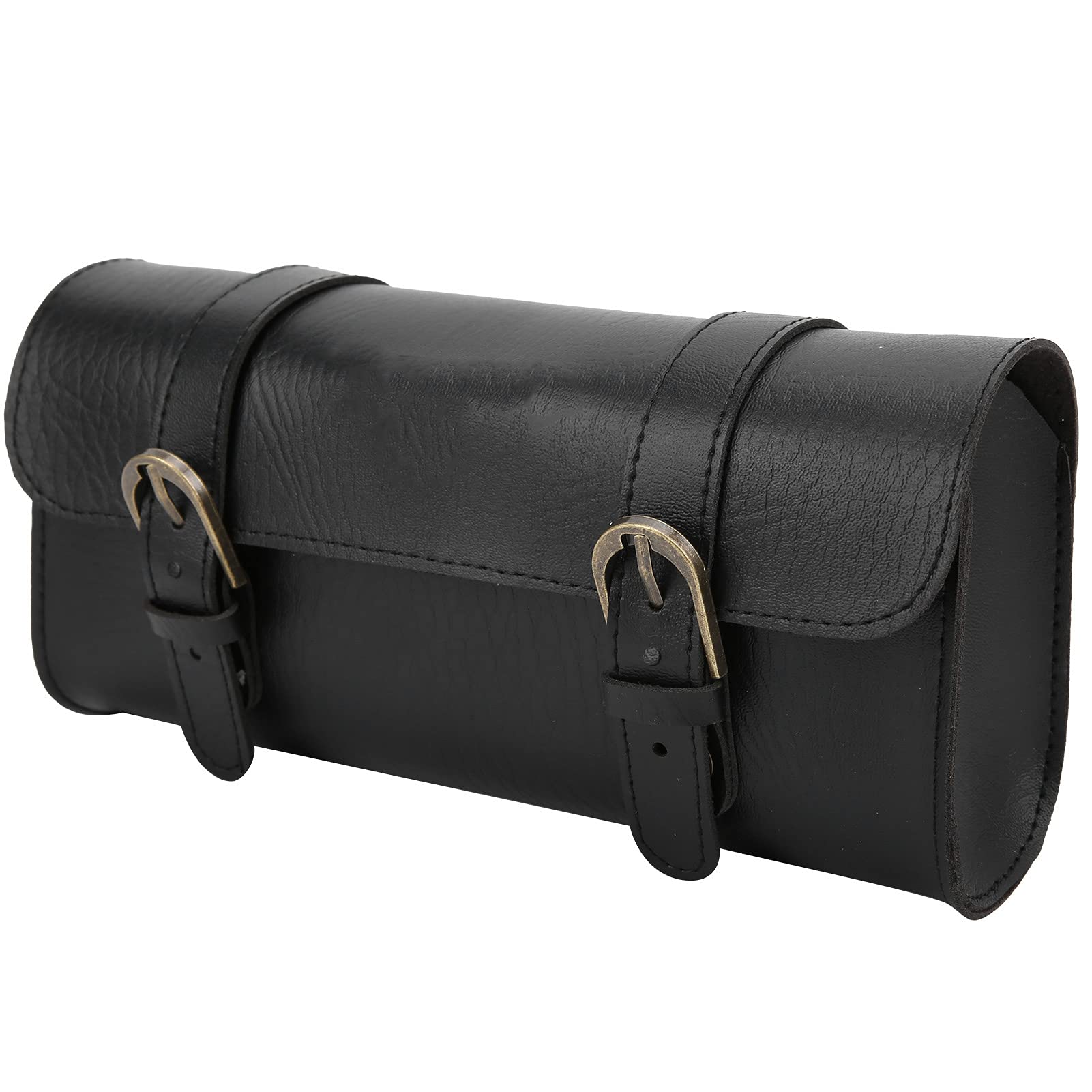 Vintage PU Leather Cycling Bag with Buckle Design - Waterproof Bike Accessories for Road & Mountain Bikes | Perfect for Commuting, Touring & Outdoor Adventures