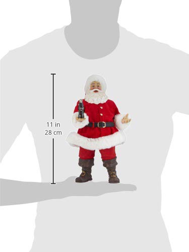 Kurt Adler 10.5-Inch Coca-Cola® Santa with LED Bottle Table Decor - Perfect for Christmas Home Decoration, Holiday Party Centerpiece & Collectible Display
