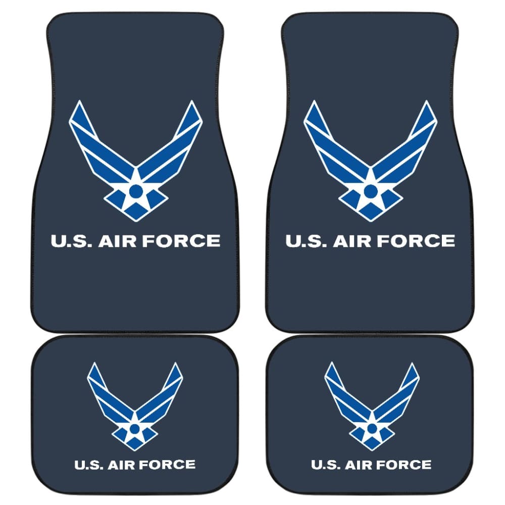 Premium US Air Force Themed Car Floor Mats - Heavy Duty, Non-Slip, Custom Fit for Most Vehicles - Perfect for Military Enthusiasts & Patriotic Car Decor
