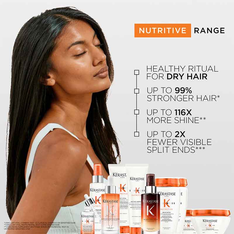 Kérastase Nutritive Nutri-Supplement Scalp Serum for Dry Hair - Hydrating Treatment for Flaky Scalp & Split Ends | Perfect for Daily Hair Care & Styling