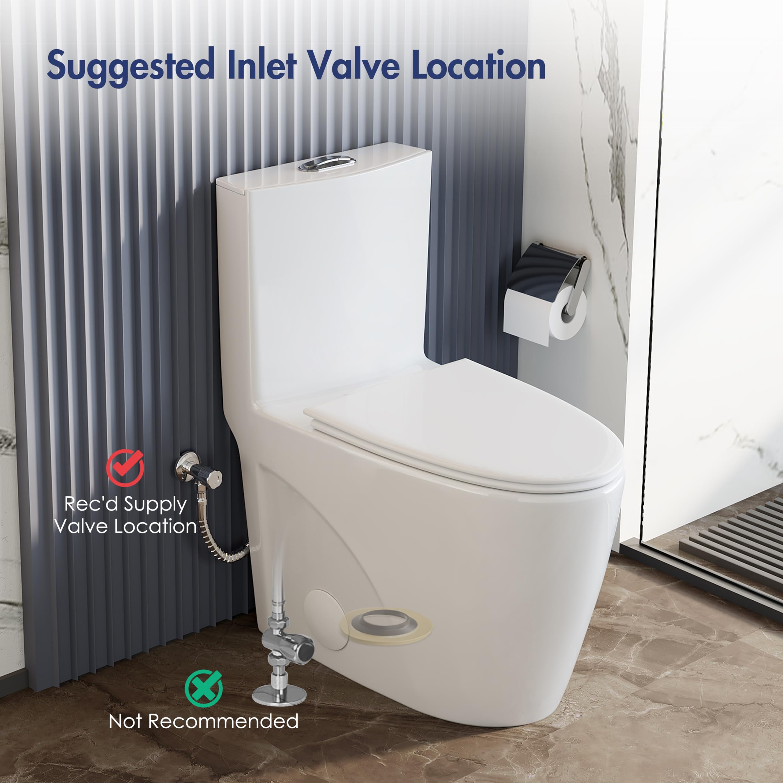 Eridanus Elongated One Piece Toilet - 1.1/1.6 GPF Dual Flush, 12