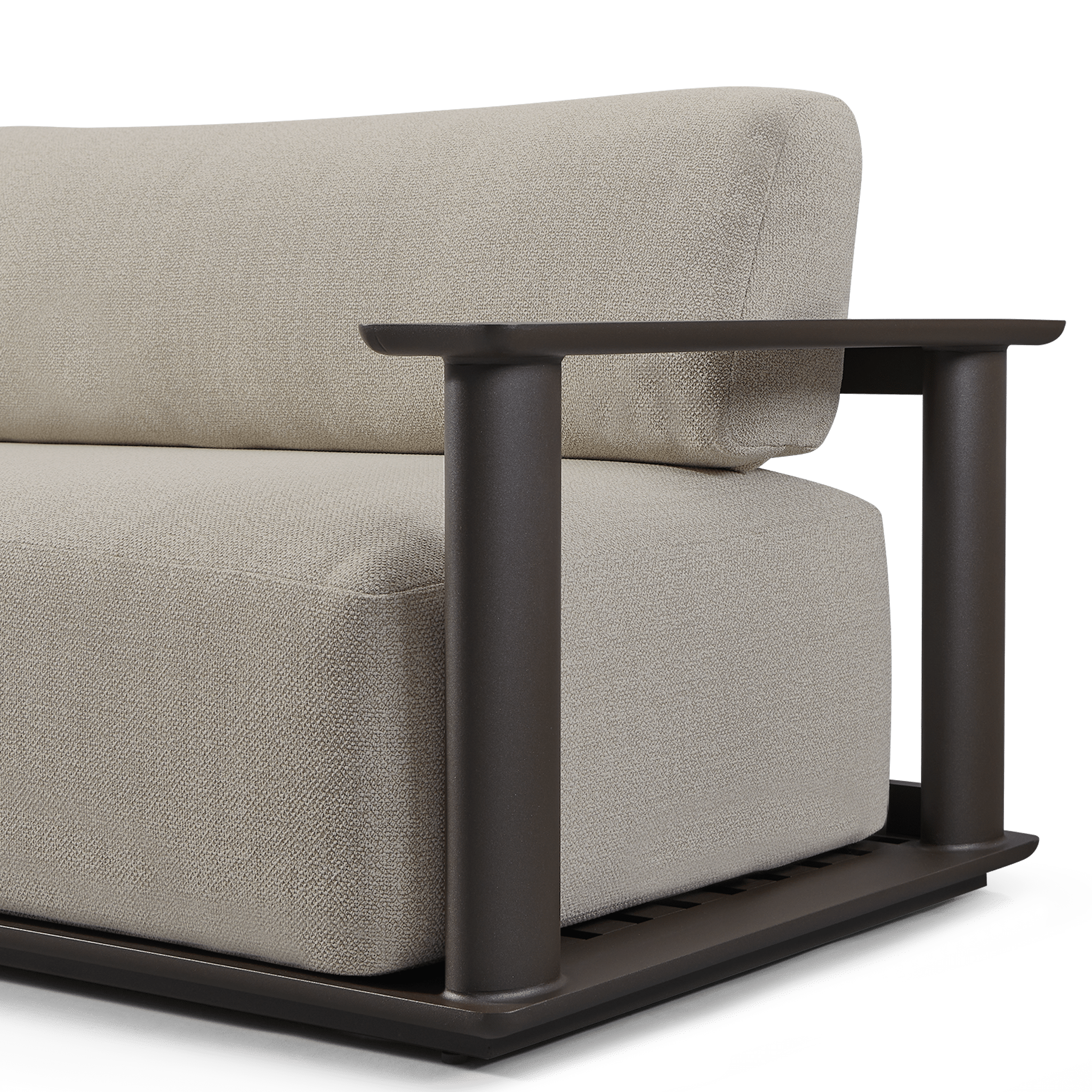 Newport Aluminum Outdoor Sofa Set 108 - Modern Patio Furniture for Garden, Poolside, and Backyard Relaxation