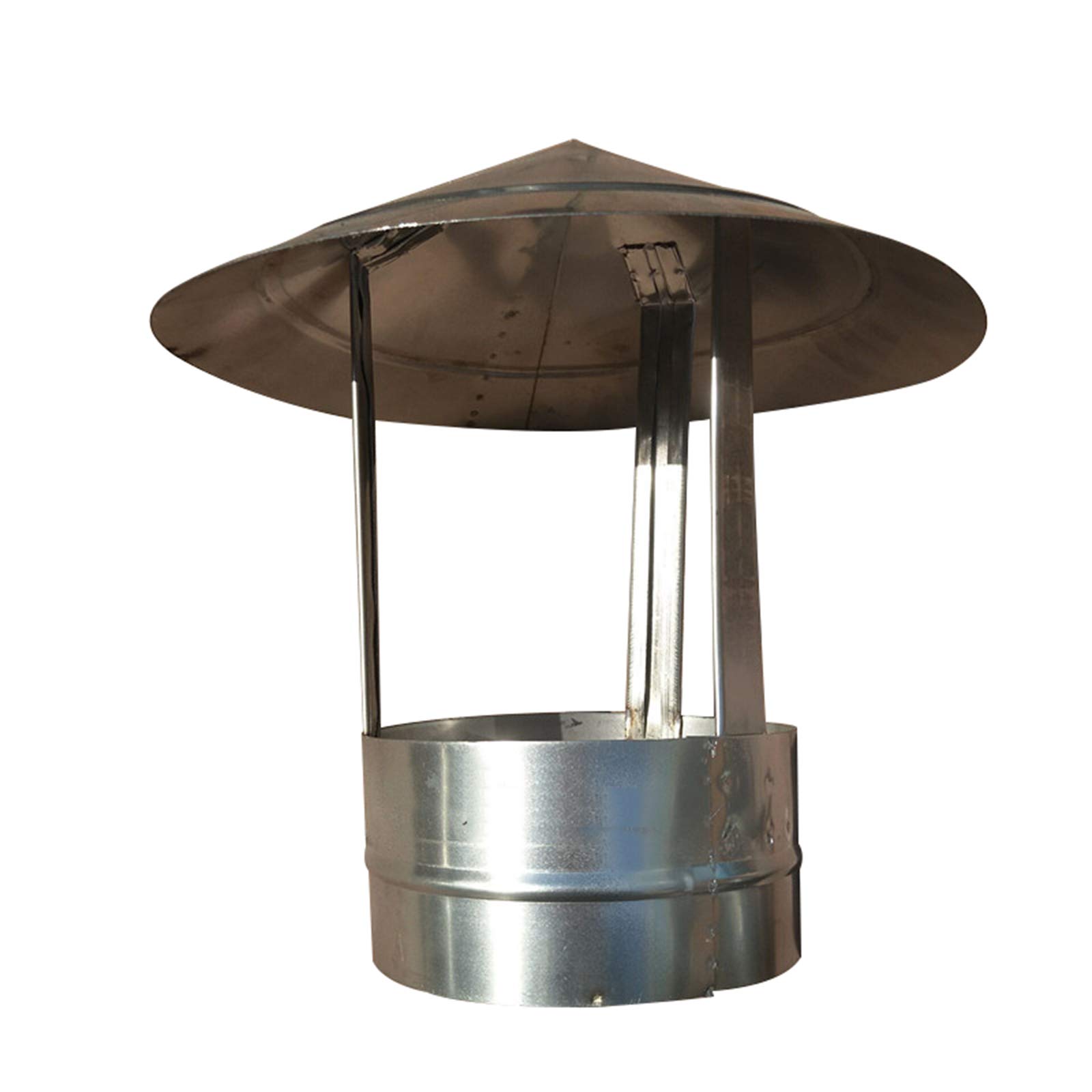 BOHHO 400mm Galvanized Steel Spiral Wind Chimney Cap - Weatherproof Roof Chimney Cover for Rain & Snow Protection - Perfect for Homes, Cabins & Outdoor Fireplaces