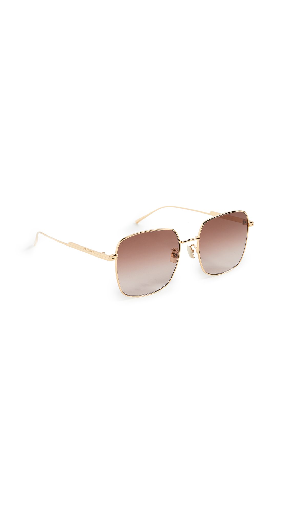 Bottega Veneta Women's Full Metal Square Sunglasses UV Protection Luxury Fashion Shades for Women - Perfect for Beach, Driving & Outdoor Activities