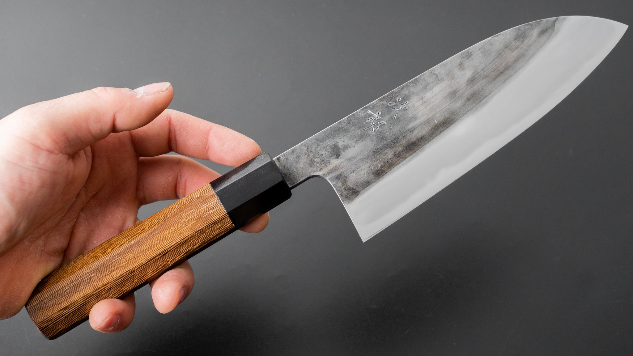 Jiro Tsuchime Wa Santoku 165mm Japanese Chef Knife with Taihei Tagayasan Handle (#362) - Perfect for Slicing, Dicing & Chopping Vegetables, Meat & Fish