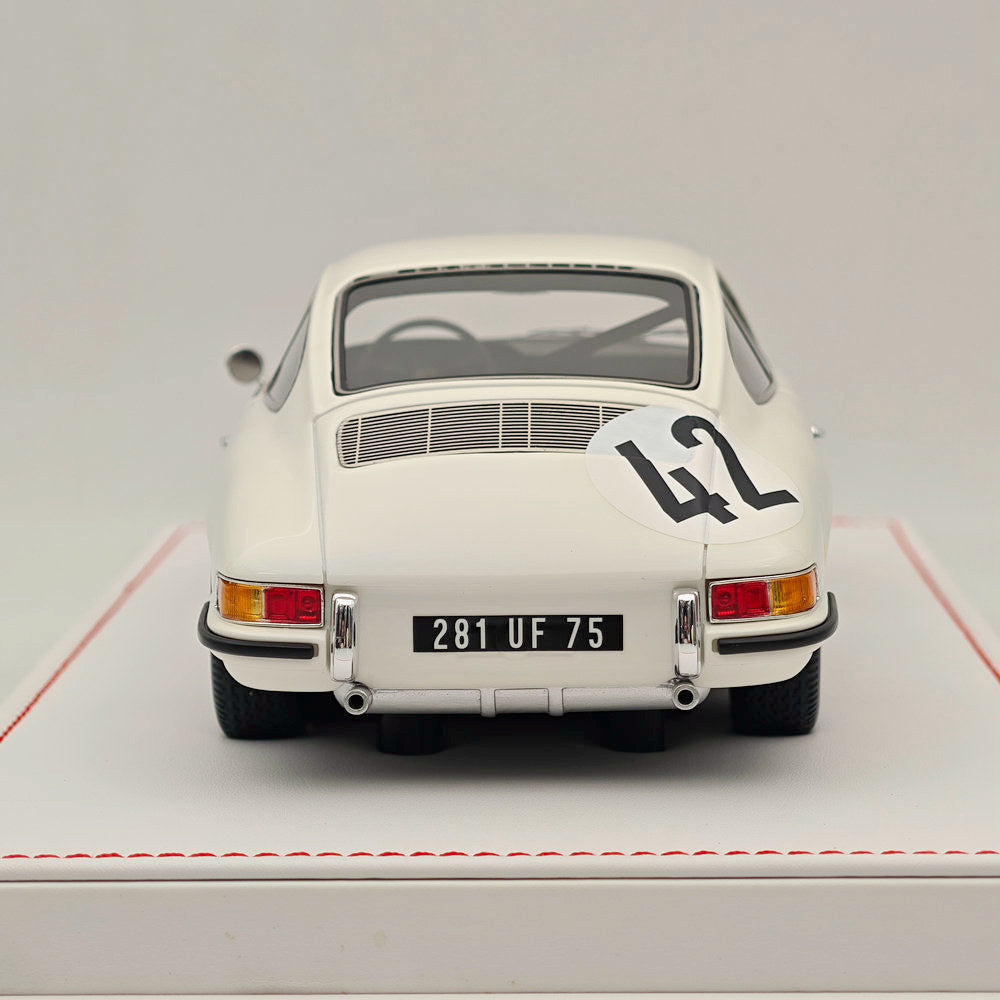 Ivy Merit 1/18 Scale 1967 Porsche 911S Le Mans White Resin Model Car - High Quality Collectible for Display, Racing Enthusiasts, and Porsche Fans