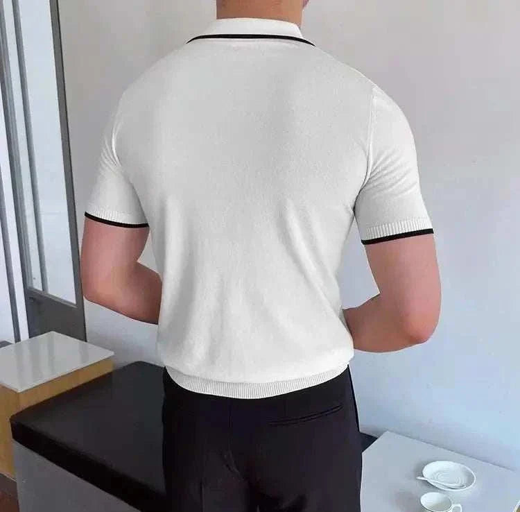 Men's Polo Collar Relaxed Fit T-Shirt - Comfortable Casual Short Sleeve Shirt for Everyday Wear, Golf, and Outdoor Activities