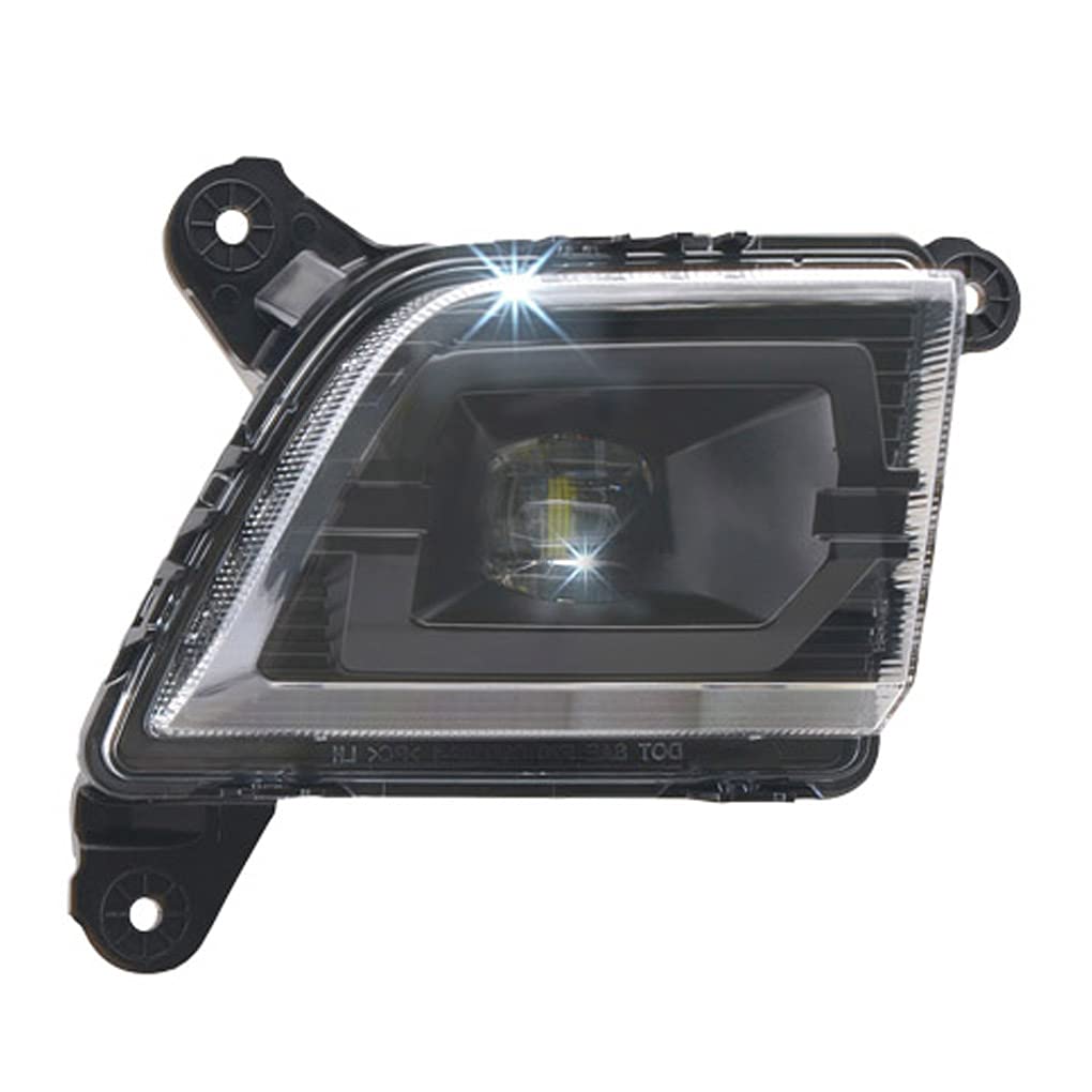 Smoked LED Fog Light Assembly for Chevy Silverado 2019-2023 1500/2500/3500 Models - DOT/SAE Compliant Black Housing Pair - Perfect for Night Driving & Off-Road Adventures
