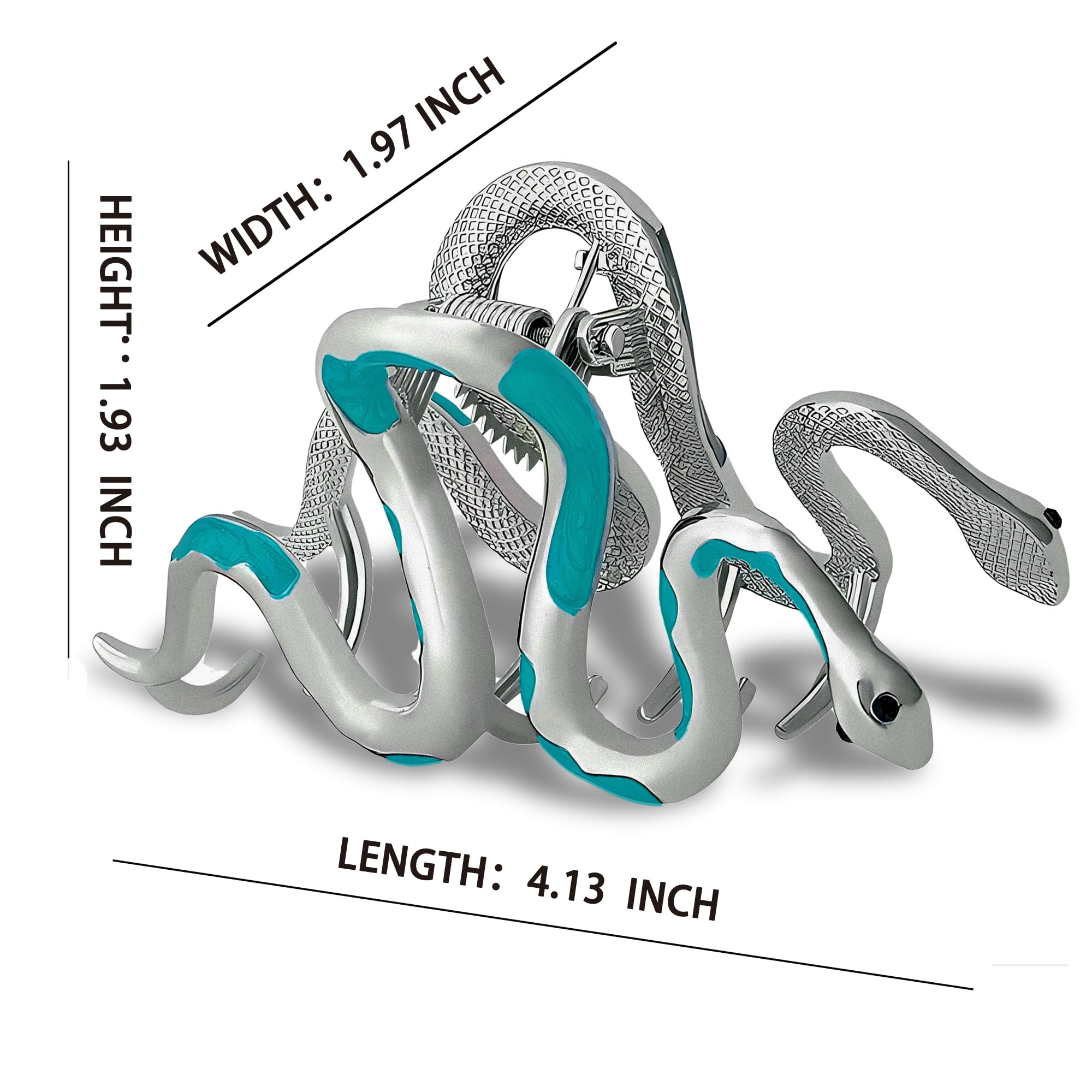 Slytherin Snake Hair Claw Clips - Non-Slip 4.3
