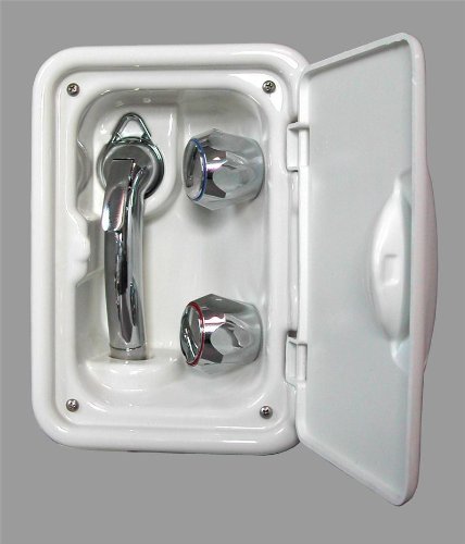 Ultimate Hot & Cold Compact Transom Shower - Space-Saving Shower System for Small Bathrooms & RVs | Perfect for Tiny Homes, Campers & Apartments