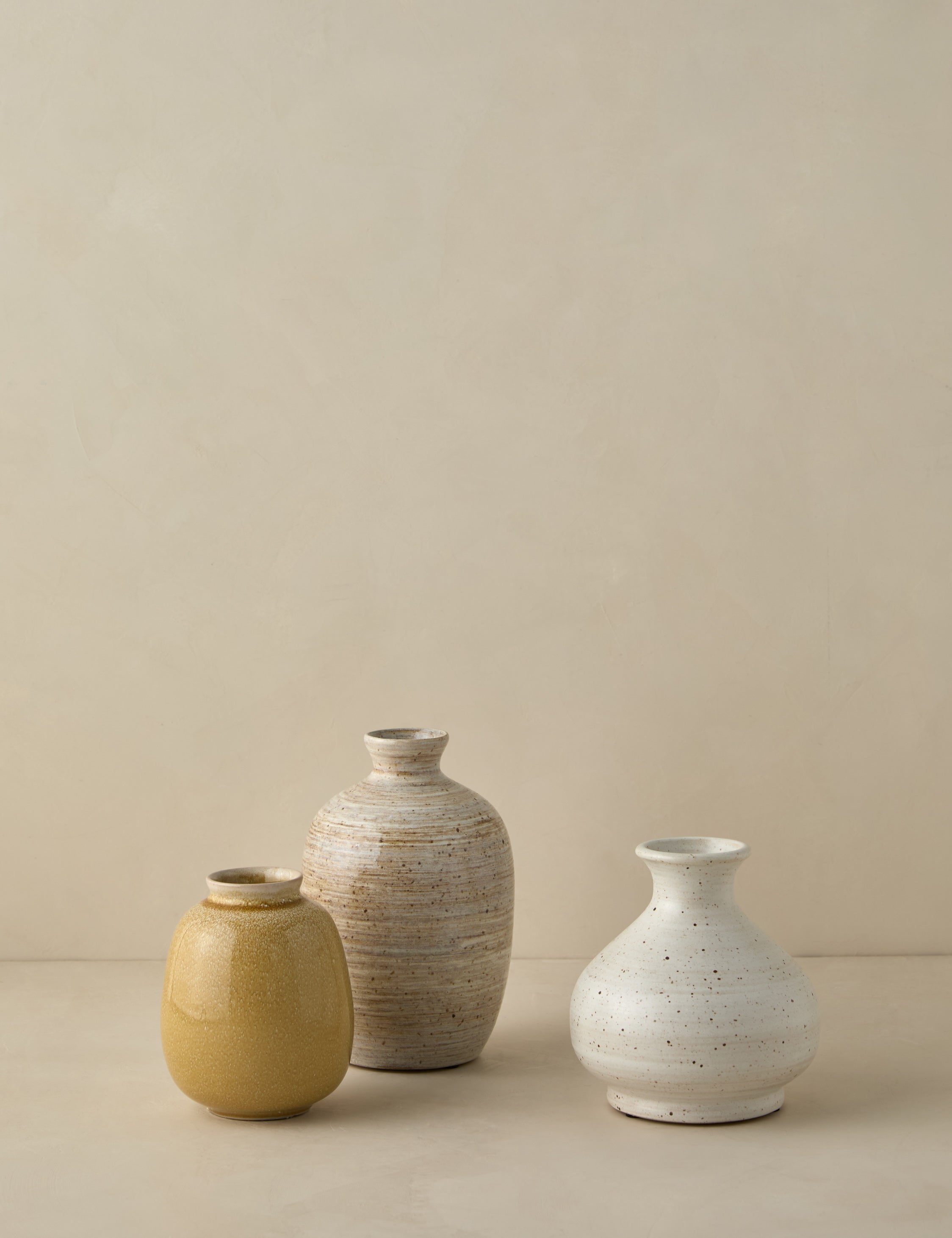 Bryony Vases Set of 3 - Modern Ceramic Flower Vases for Home Decor, Wedding Centerpieces & Tabletop Display - Perfect for Living Room, Dining Table & Office Desk Decorations
