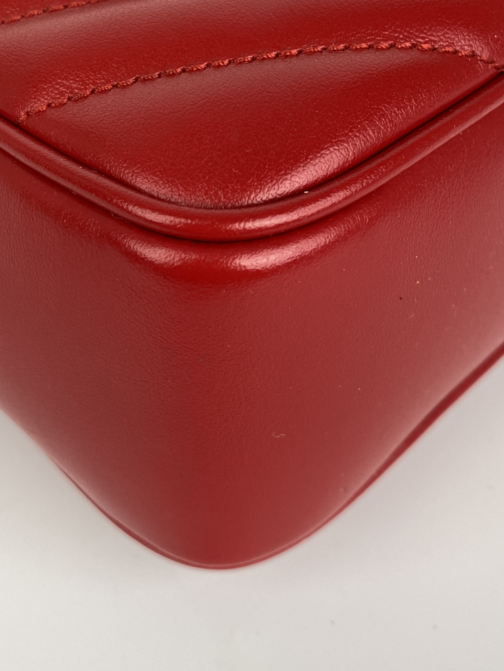 Saint Laurent Red Lou Camera Bag - Luxury Crossbody Bag for Women | Perfect for Parties, Travel & Everyday Use