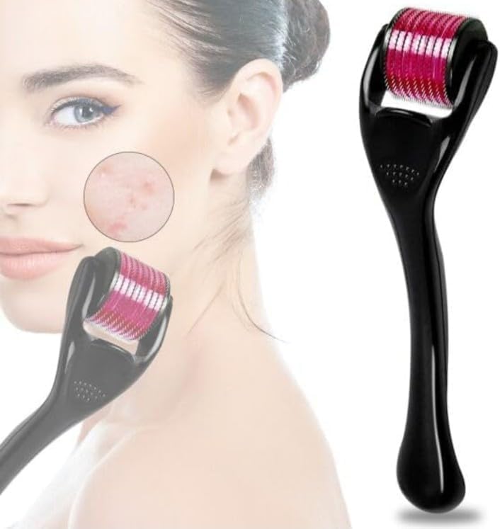 Natural Jade Roller & Gua Sha Set for Face Massage - 4-Piece Skincare Kit with Ice Roller & Hair Growth Tool | Reduce Puffiness, Improve Circulation, Glowing Skin | Perfect for Morning Routine & Spa Night
