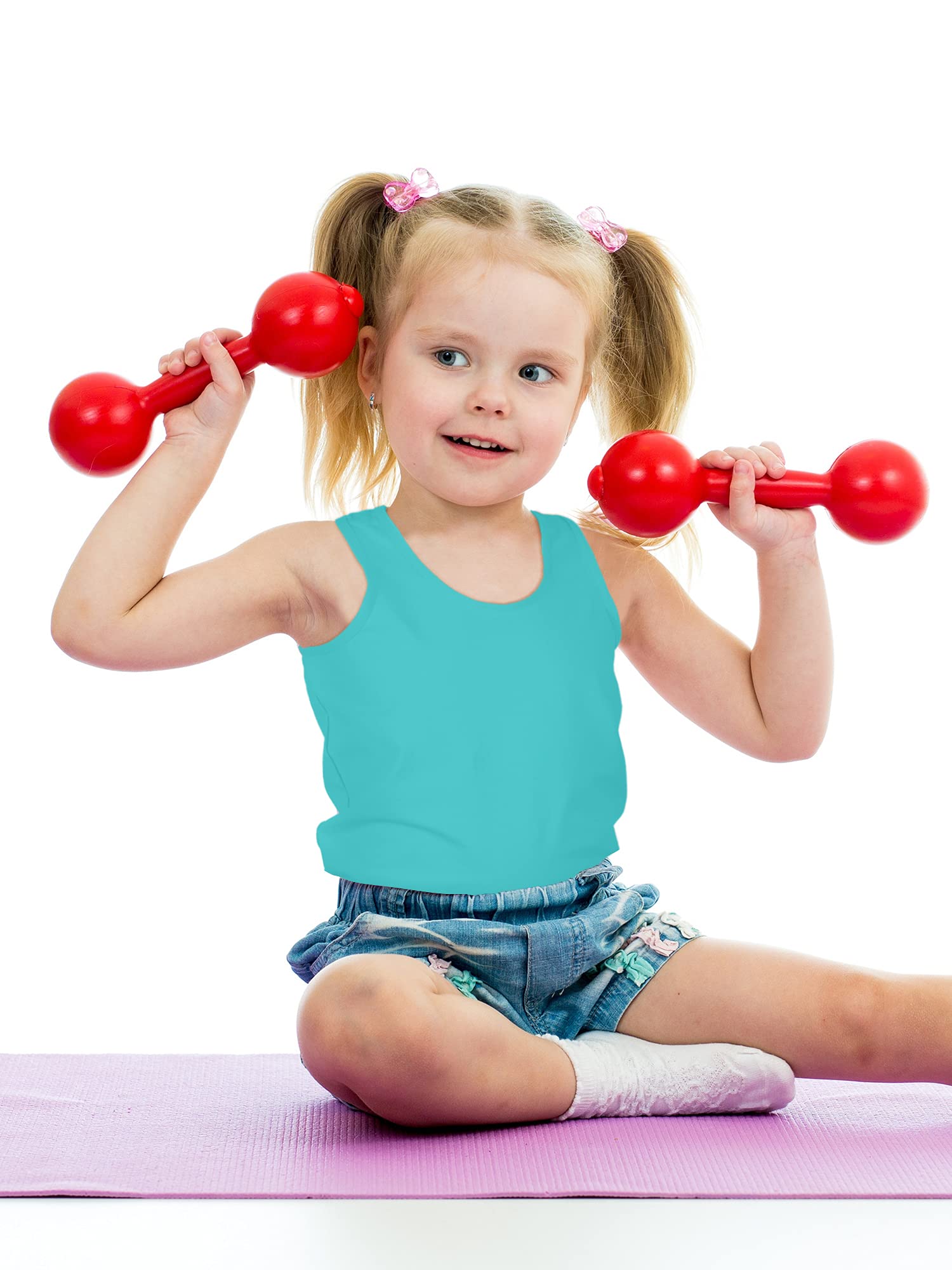 Geyoga 6-Pack Girls Dance Tank Tops - Racerback Crop Tops for Ballet, Gymnastics & Dance | Breathable Sleeveless Performance Wear for Kids & Teens | Perfect for Dance Classes, Recitals & Practice