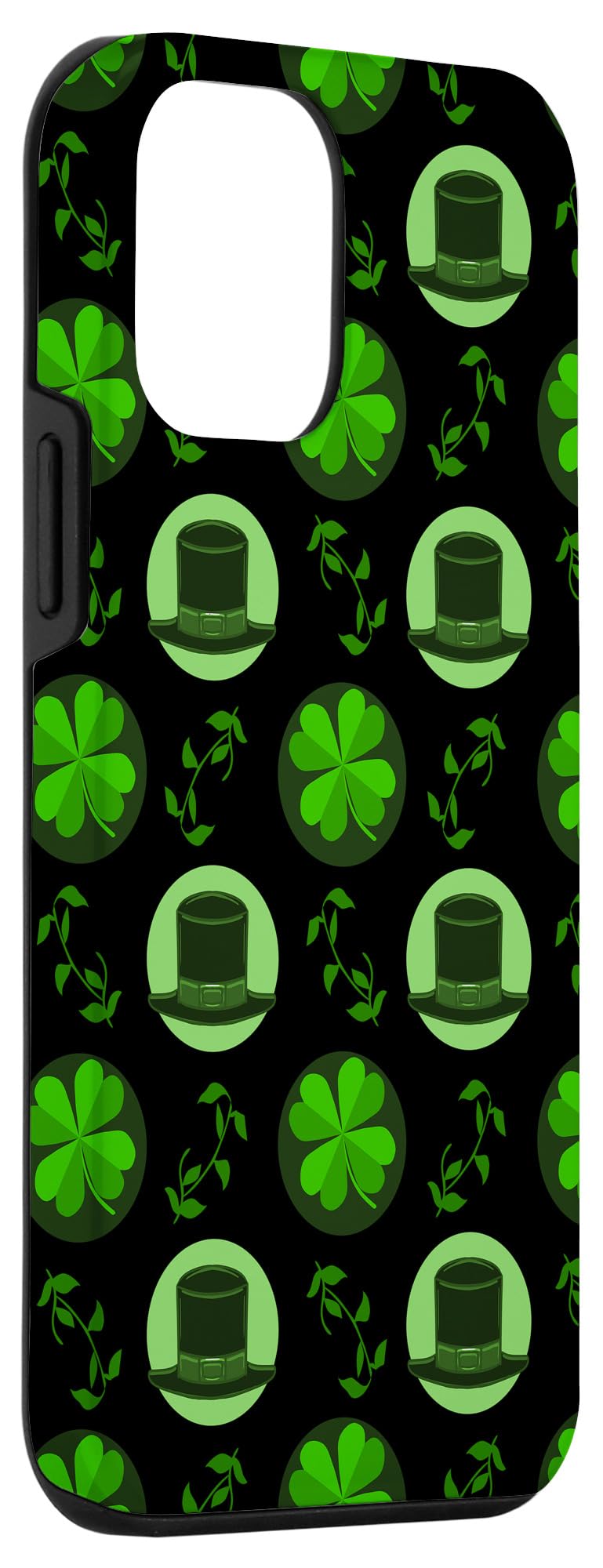 iPhone 12 Mini Case - Shamrock Clover Leprechaun Hat Pattern for St. Patrick's Day | Protective Phone Cover for Parties & Irish Celebrations