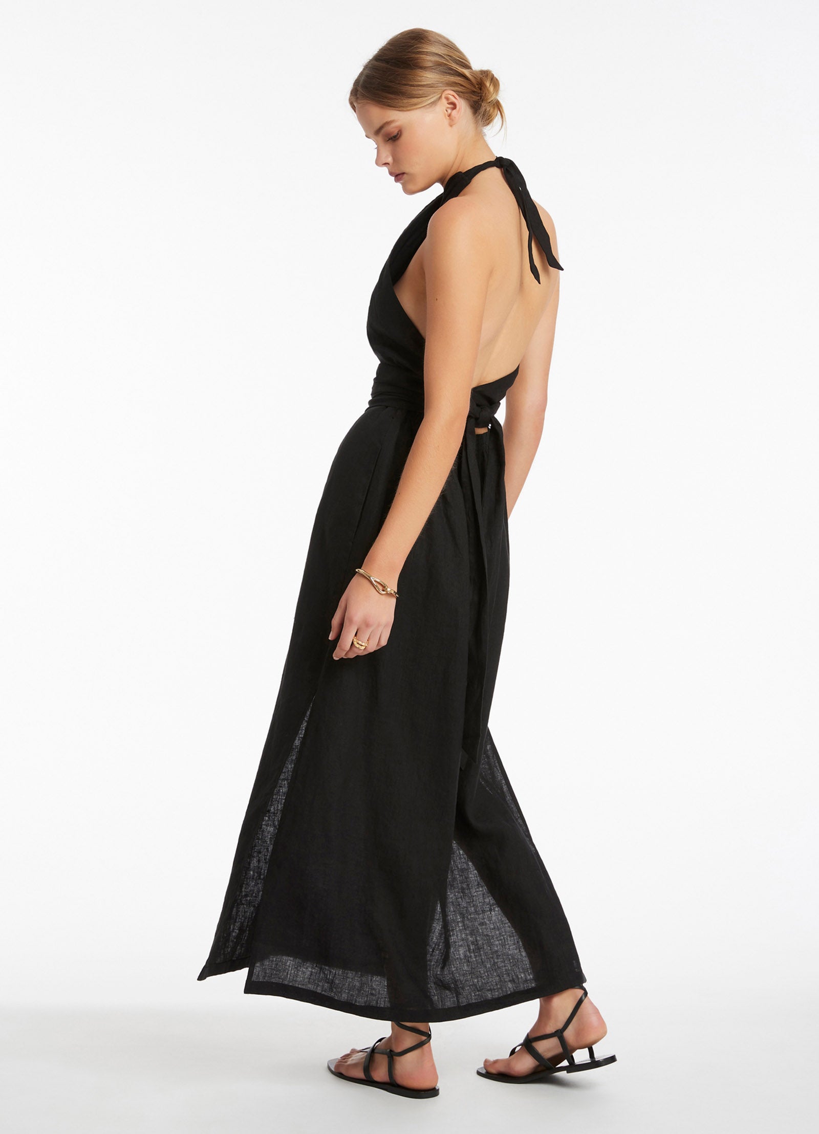Jetset Wrap Front Dress in Black - Elegant & Comfortable Women's Dress for Work, Date Night & Special Occasions