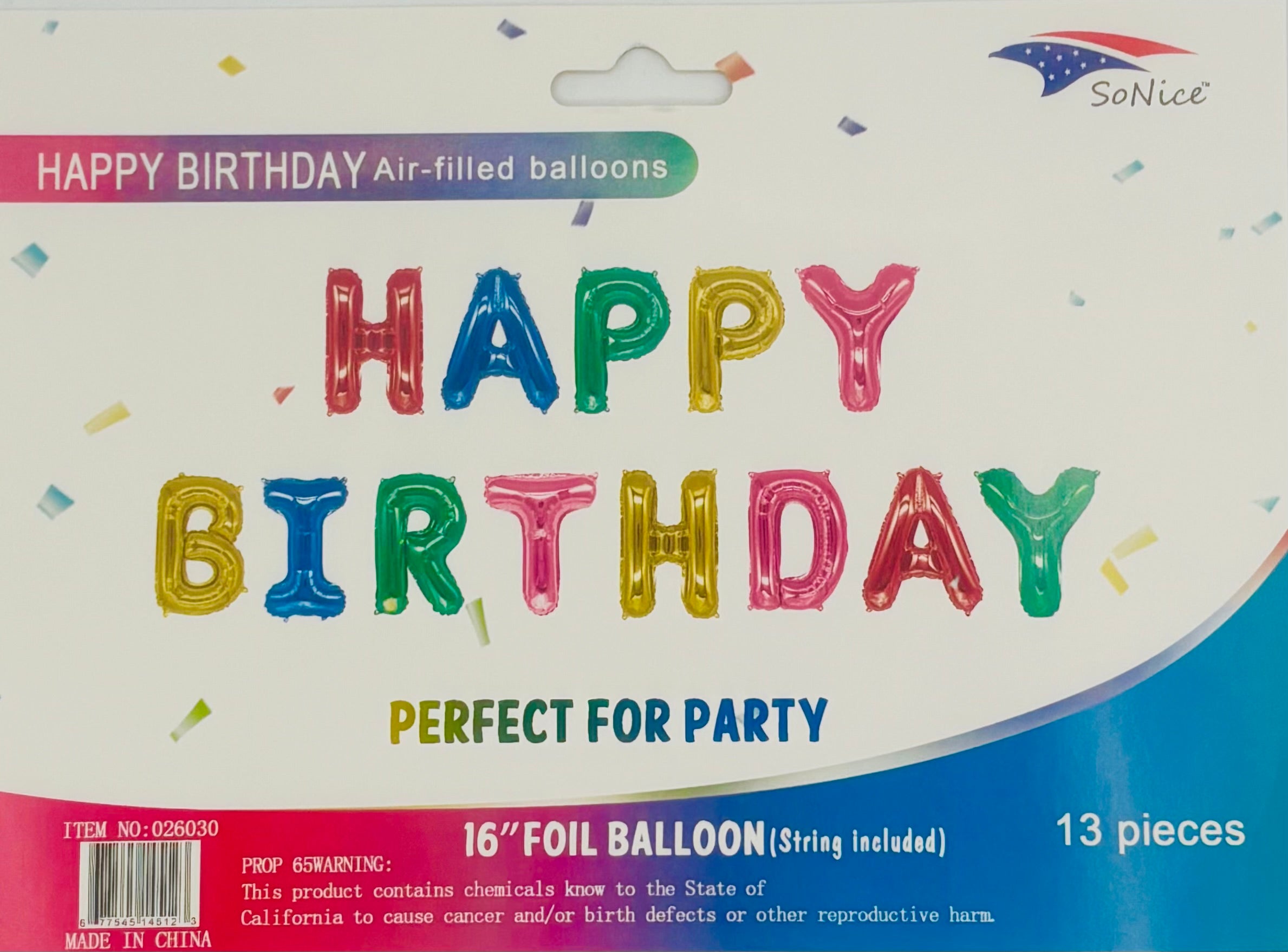 16 Inch Happy Birthday Foil Balloons - Assorted Colors (1 Count) - Perfect for Birthday Parties, Baby Showers & Celebrations