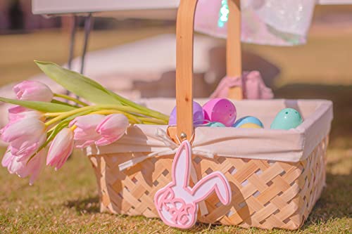 Pastel Purple Easter Basket Tags - Custom Name Tags for Easter Decor, Spring Bunny Decorations - Perfect for Easter Baskets, Party Favors & Seasonal Home Decor