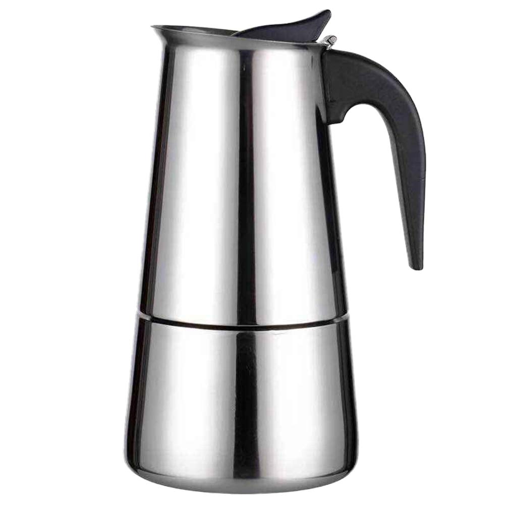 Premium Yardwe Stainless Steel Stovetop Espresso Maker - 450ml Moka Pot Coffee Kettle for Rich Espresso, Cappuccino & Latte - Perfect for Home Brewing, Camping Trips & Italian-Style Coffee Experience