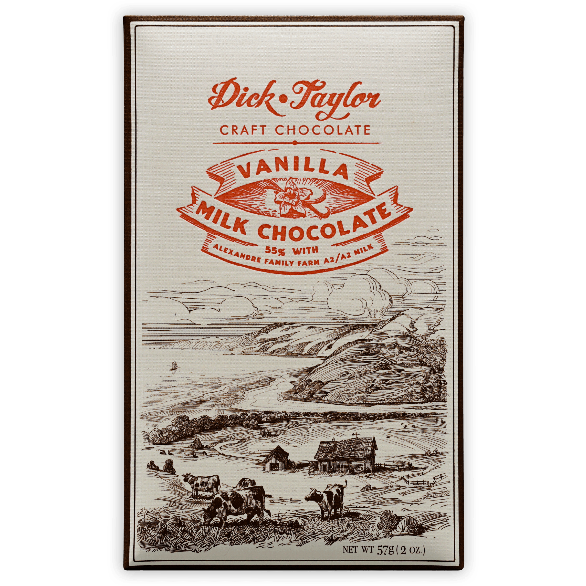 Dick Taylor 55% Vanilla Milk Chocolate Bar - Premium Artisan Chocolate for Gifting & Dessert Pairing