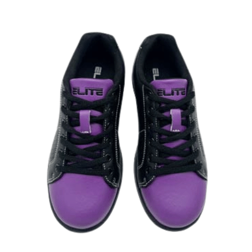 ELITE Youth Classic Black/Purple Bowling Shoes - Lightweight & Comfortable for Kids & Teens - Perfect for League Play, Casual Bowling & Arcade Fun