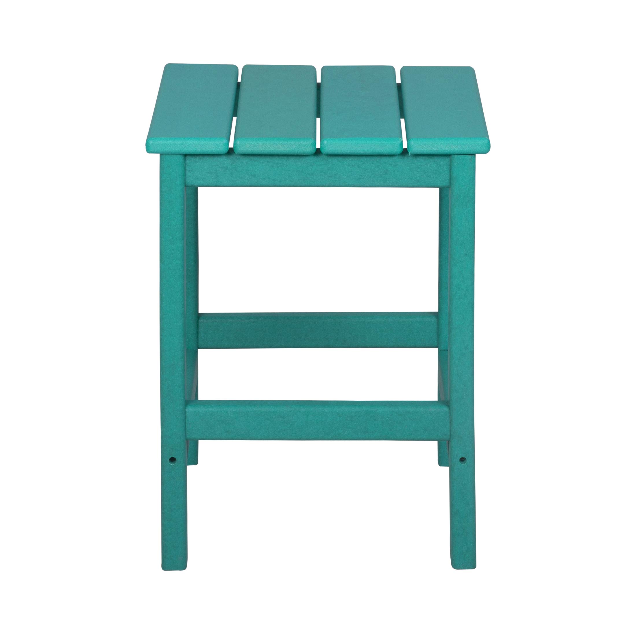 Premium HDPE Outdoor Adirondack Side Table - Weather & UV Resistant Square End Table for Patio, Backyard, Balcony, Porch, Garden, Deck - Turquoise - Perfect for Outdoor Relaxation & Entertaining