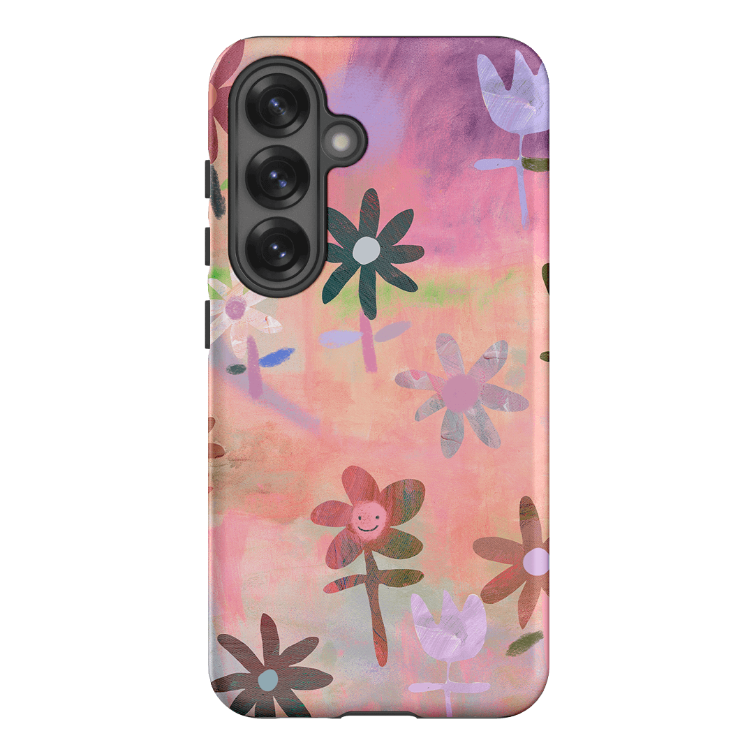 Premium Lazy Daisy Floral Phone Case - Shockproof & Slim Design for iPhone 15/14/13/12/Pro/Max - Perfect for Everyday Use, Travel & Outdoor Activities