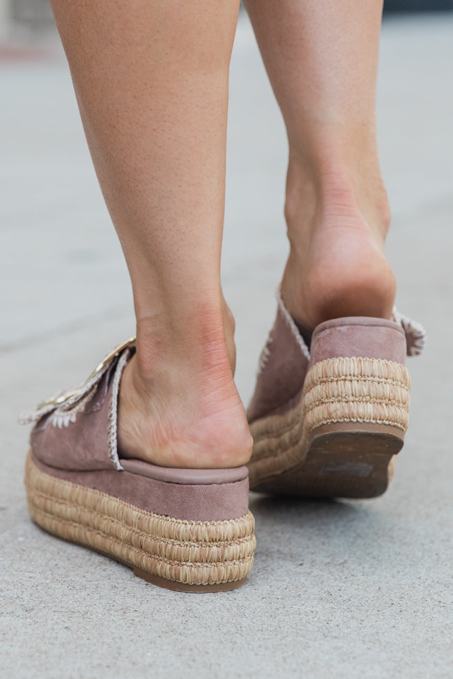 Airelle Suede & Embroidered Double Buckle Platform Sandals for Women - Comfortable Summer Wedge Heels | Perfect for Beach, Vacation & Casual Outfits