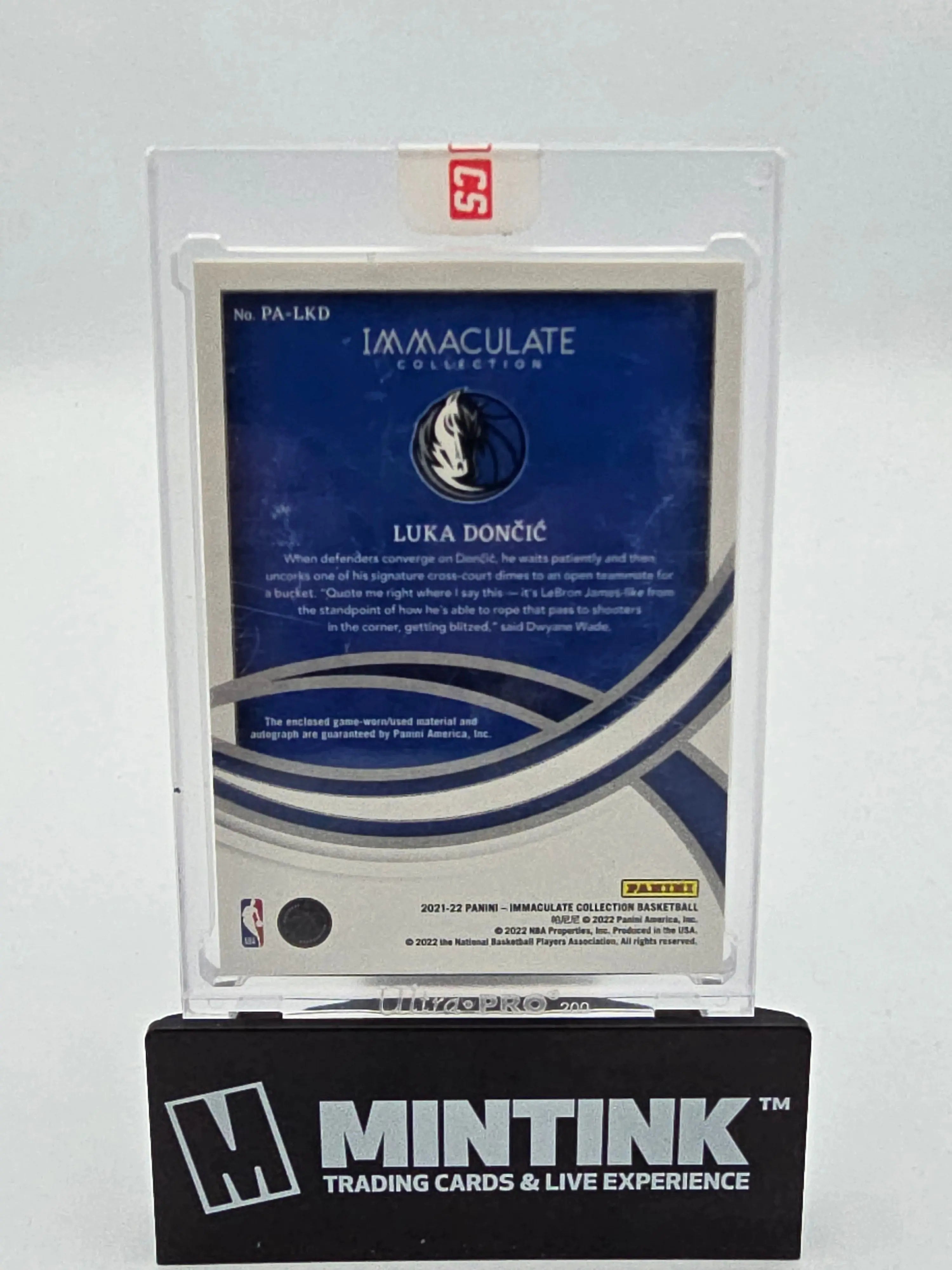 2021-22 Panini Immaculate Basketball Luka Doncic Premium Edition Patch Auto 01/15 - Rare Collectible Basketball Card for NBA Fans and Sports Memorabilia Collectors - Perfect for Display, Investment, and Gifting