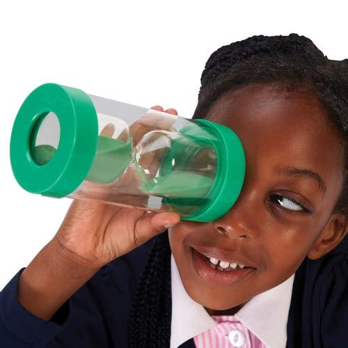 TickiT ClearView Magnifying Sand Timer - 3 Minute Yellow Hourglass for Kids Science Experiments, Classroom Activities & Sensory Play