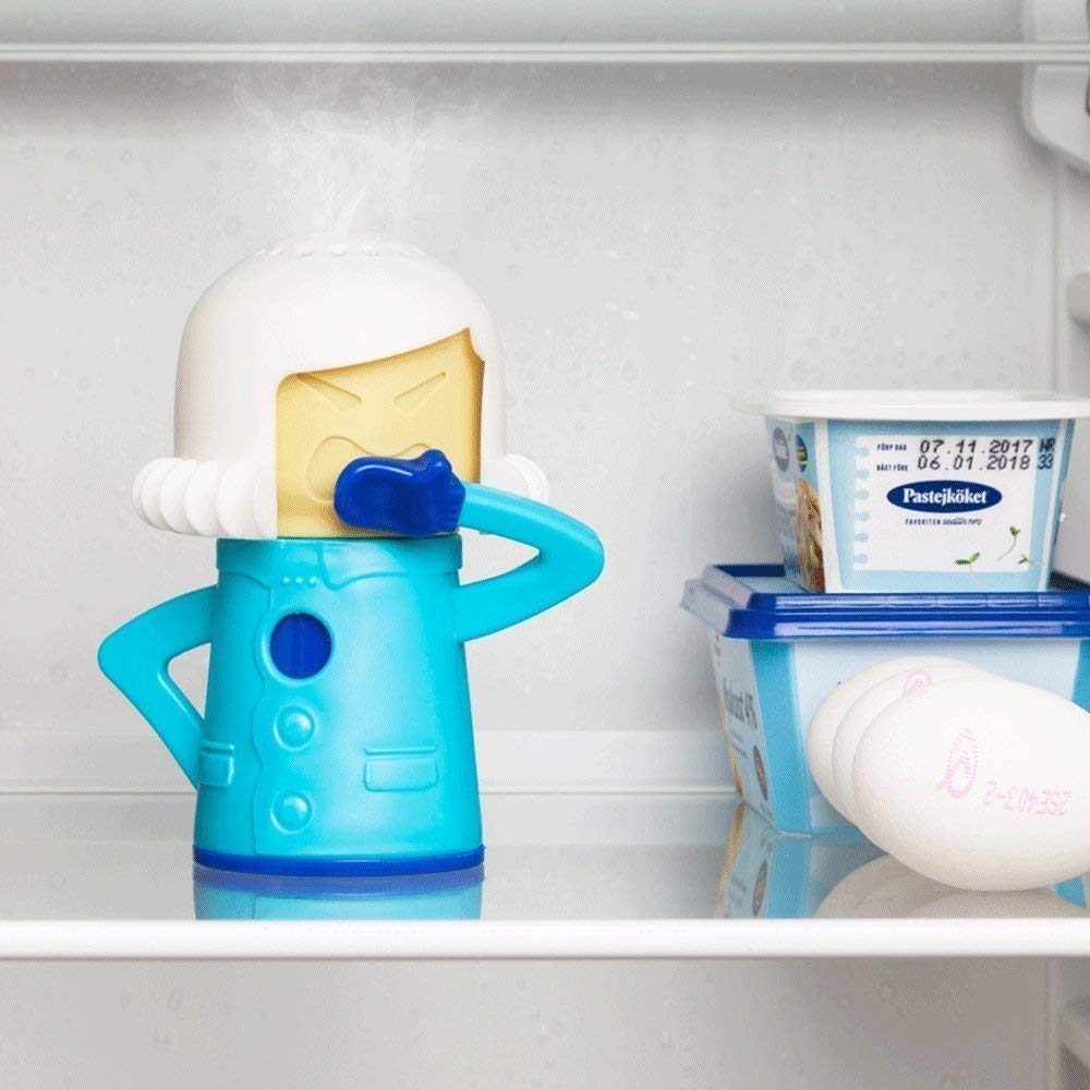 Microwave Cleaner for Angry Mom - Fast & Easy Stain Removal with Fridge Odor Absorber - Perfect for Home, Office & Kitchen Cleaning in Minutes