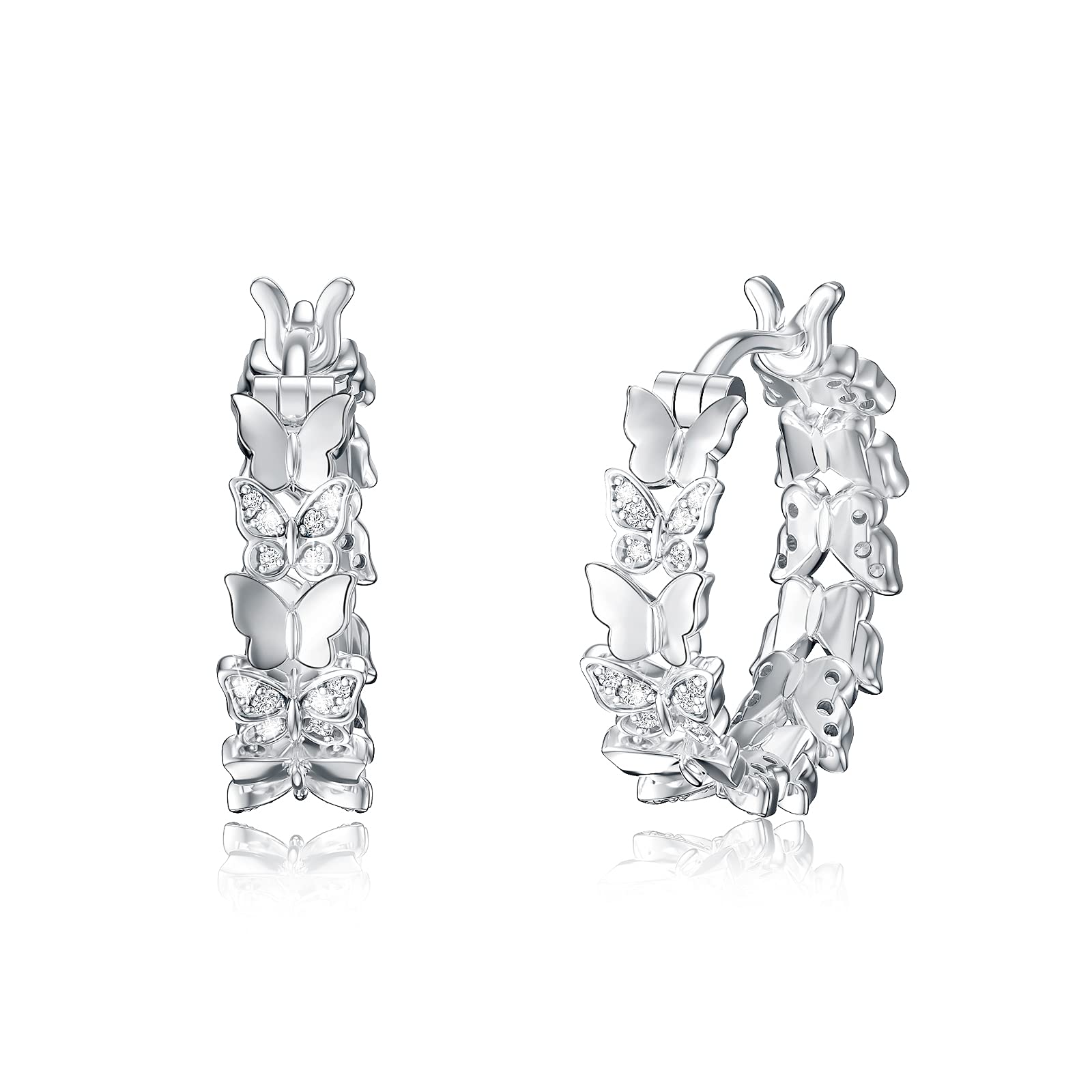 AOBOCO 20mm Sterling Silver Hoop Earrings for Women & Teens - Hypoallergenic Fashion Jewelry Gift for Birthday, Anniversary, Christmas | Everyday Wear, Office, Party, Date Night