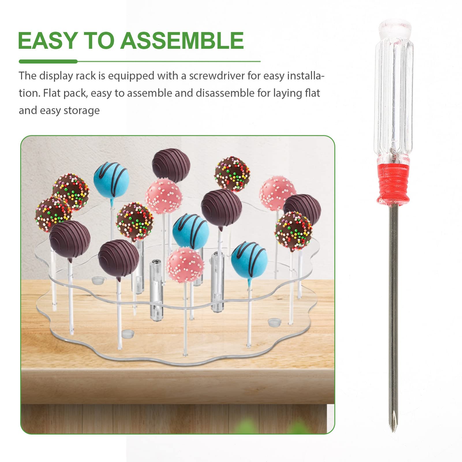 Hemoton 16-Slot Lollipop Display Stand - Candy Table Holder for Birthday Parties, Dessert Tables, and Cake Decorations - Perfect for Bakeries, Candy Stores, and Sweet Shops