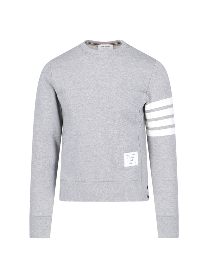 4 Bar Crewneck Sweatshirt for Men & Women - Soft Cotton Grey Pullover Hoodie - Casual Streetwear for Everyday Wear