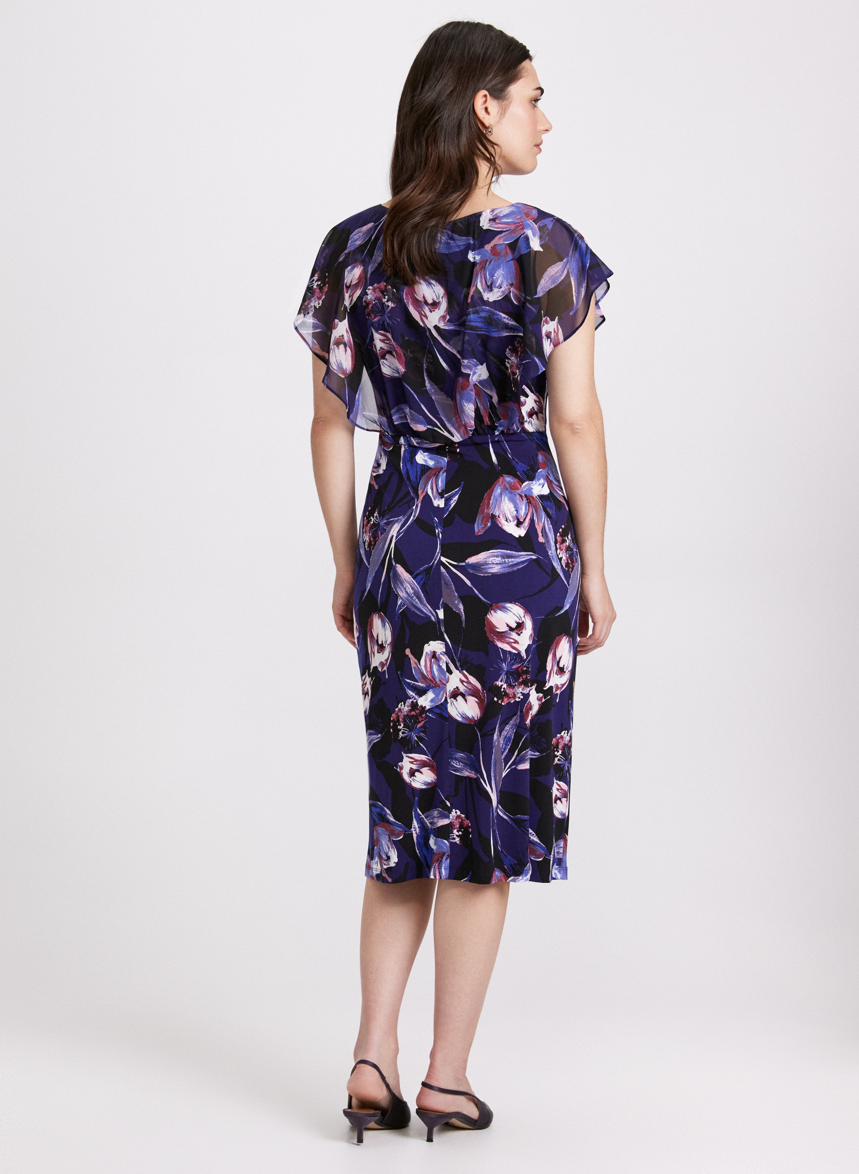 Floral Flutter Sleeve Dress for Women - Elegant Summer Maxi Dress with Ruffle Details | Perfect for Beach Vacations, Garden Parties & Date Nights