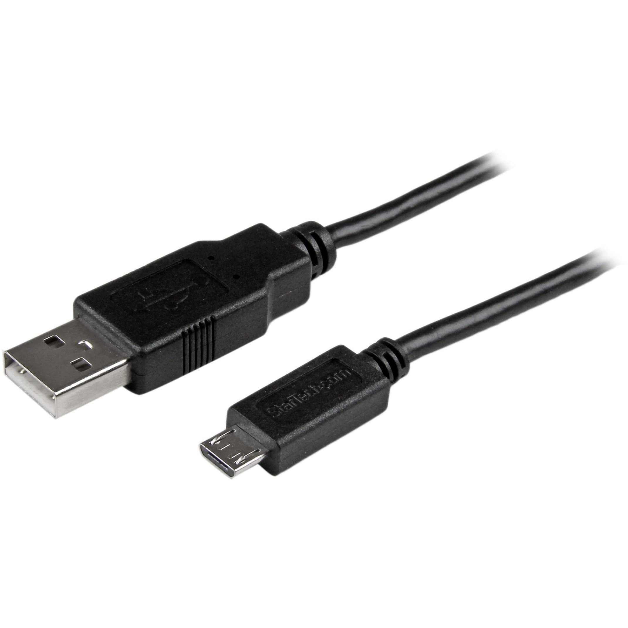 StarTech.com 6 ft USB to Micro USB Cable for Fast Charging & Data Sync - Compatible with Phones & Tablets - Slim & Durable Design (USBAUB6BK) - Perfect for Home, Office & Travel Charging Needs
