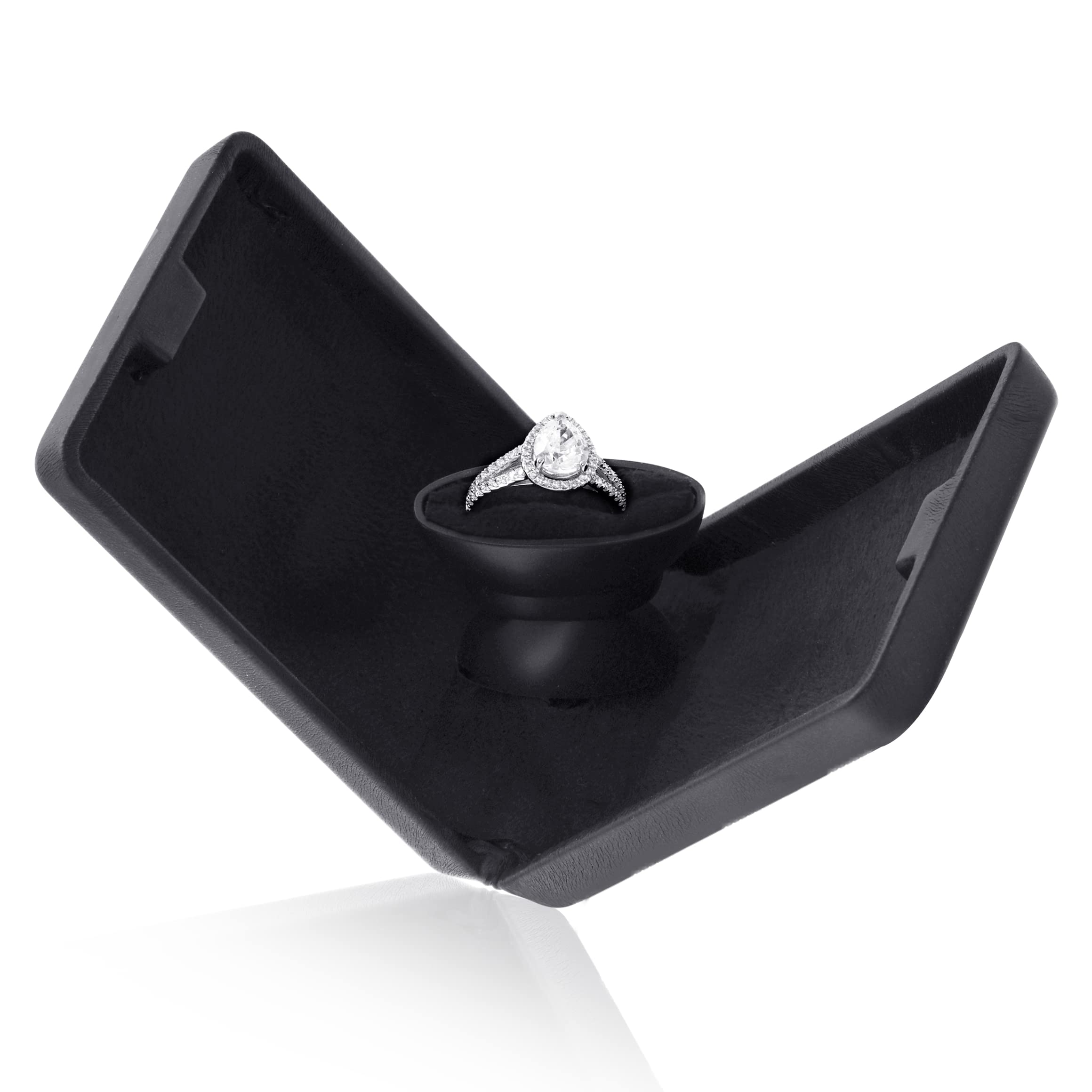 Noble Pack Pop the Question Ring Box - Flat & Slim Engagement Ring Box for Proposal, Wedding, Anniversary & Special Occasions | Perfect for Romantic Surprises & Marriage Proposals