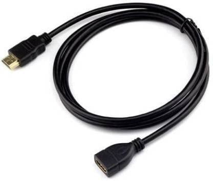 Premium 1.5M High-Speed HDMI Extension Cable Gold-Plated Male to Female - 4K 60Hz HDR Compatible with Chromecast, Firestick, LED/LCD TVs, Gaming Consoles & Home Theater Systems - Durable Black Cable for Enhanced Viewing Experience