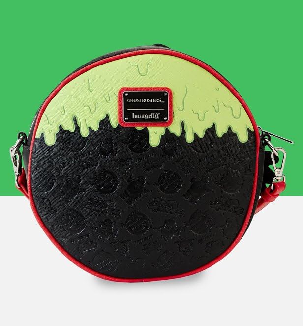 Loungefly Ghostbusters No Ghosts Logo Glow in The Dark Crossbody Bag - Slim Shoulder Purse for Women, Perfect for Halloween Cosplay, Comic Con & Everyday Use