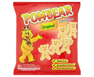 Pom-Bear Original Potato Snacks - 19g x 36 Pack - Crunchy Baked Bear-Shaped Crisps - Perfect for Kids Lunchboxes, Party Snacks & On-the-Go Treats