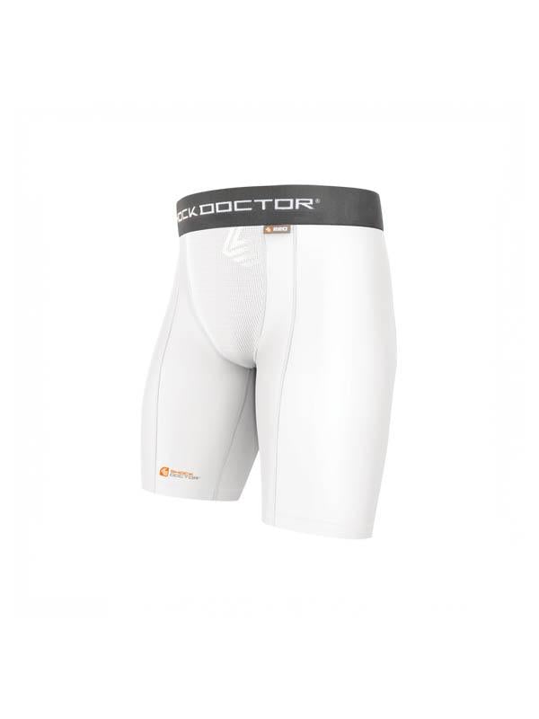 Shock Doctor Compression Shorts with Cup Pocket - Men's Athletic Underwear for Sports & Workout - Perfect for Football, Baseball, Hockey & Gym Training