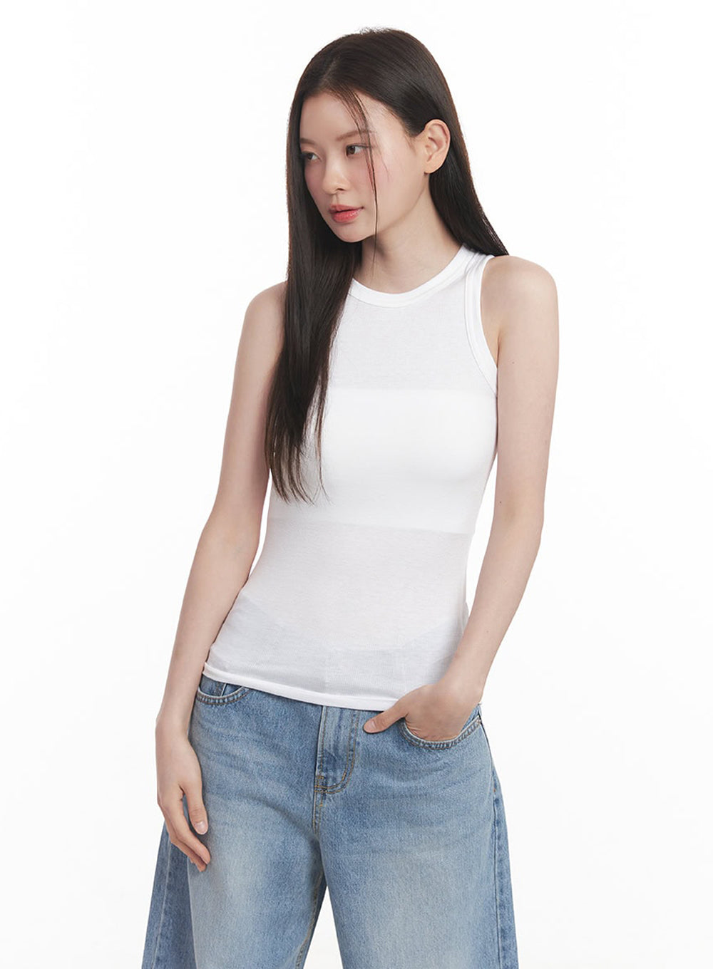 Essential Mock Neck Tank Top for Women - Soft Stretchy Comfort Fit - Casual & Workout Wear - IY509 - Perfect for Yoga, Gym, and Everyday Fashion
