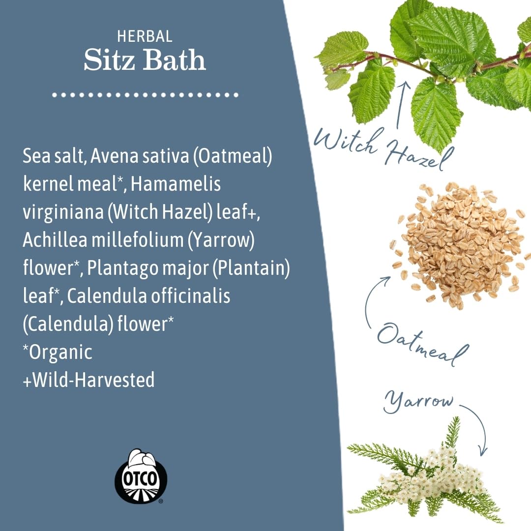 Earth Mama Herbal Sitz Bath Soak - 6 Count | Natural Postpartum Care & Hemorrhoid Relief with Witch Hazel & Calendula | Perfect for Pregnancy Recovery & Post-Birth Healing
