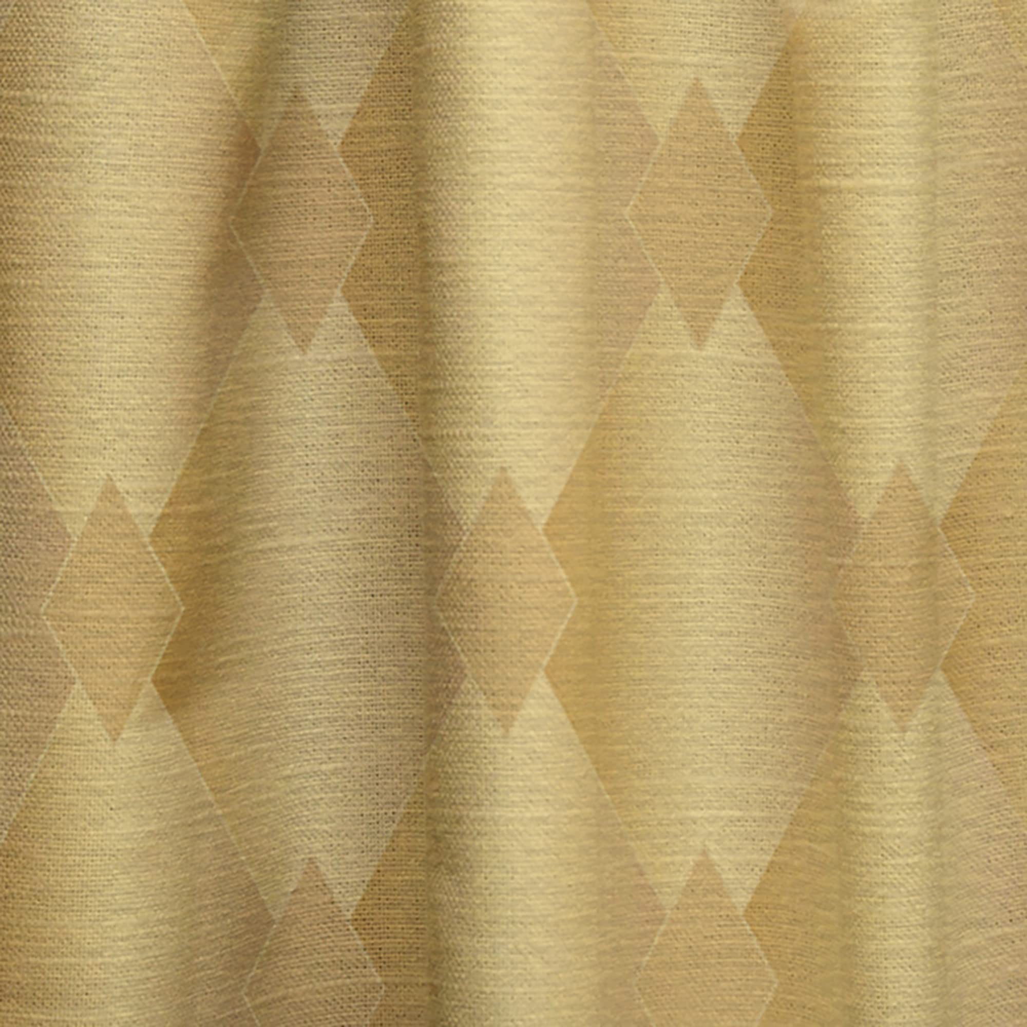 DesignQ Golden Geometric Blackout Curtains - Thermal Insulated Single Panel (52x95 inches) for Bedroom & Living Room - Modern Window Drapes for Home Decor, Privacy & Light Control