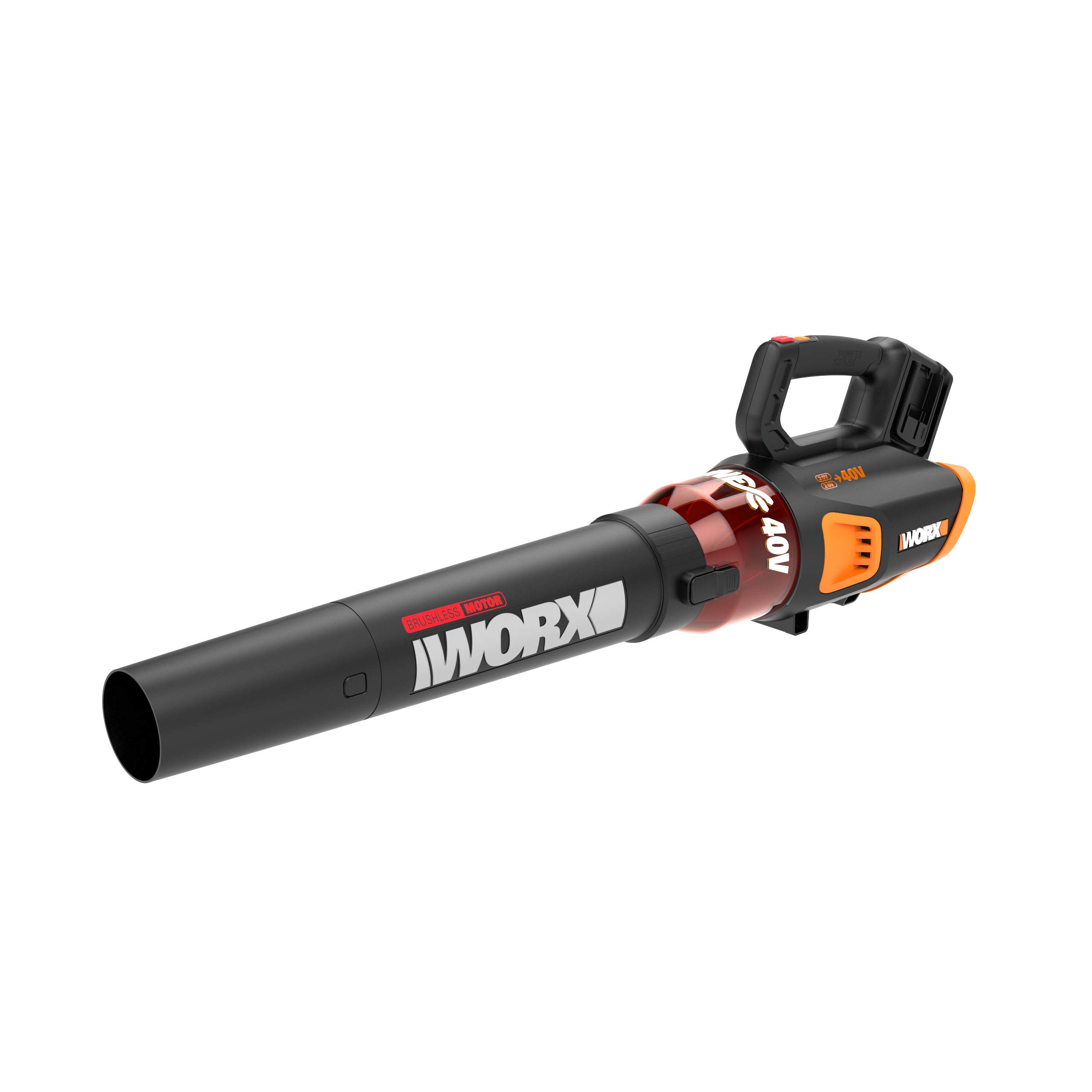 WORX WG584.9 40V Cordless Leaf Blower - Brushless Motor, Lightweight & Compact Design for Lawn Care, Yard Cleanup & Leaf Removal (Tool Only, No Battery/Charger)