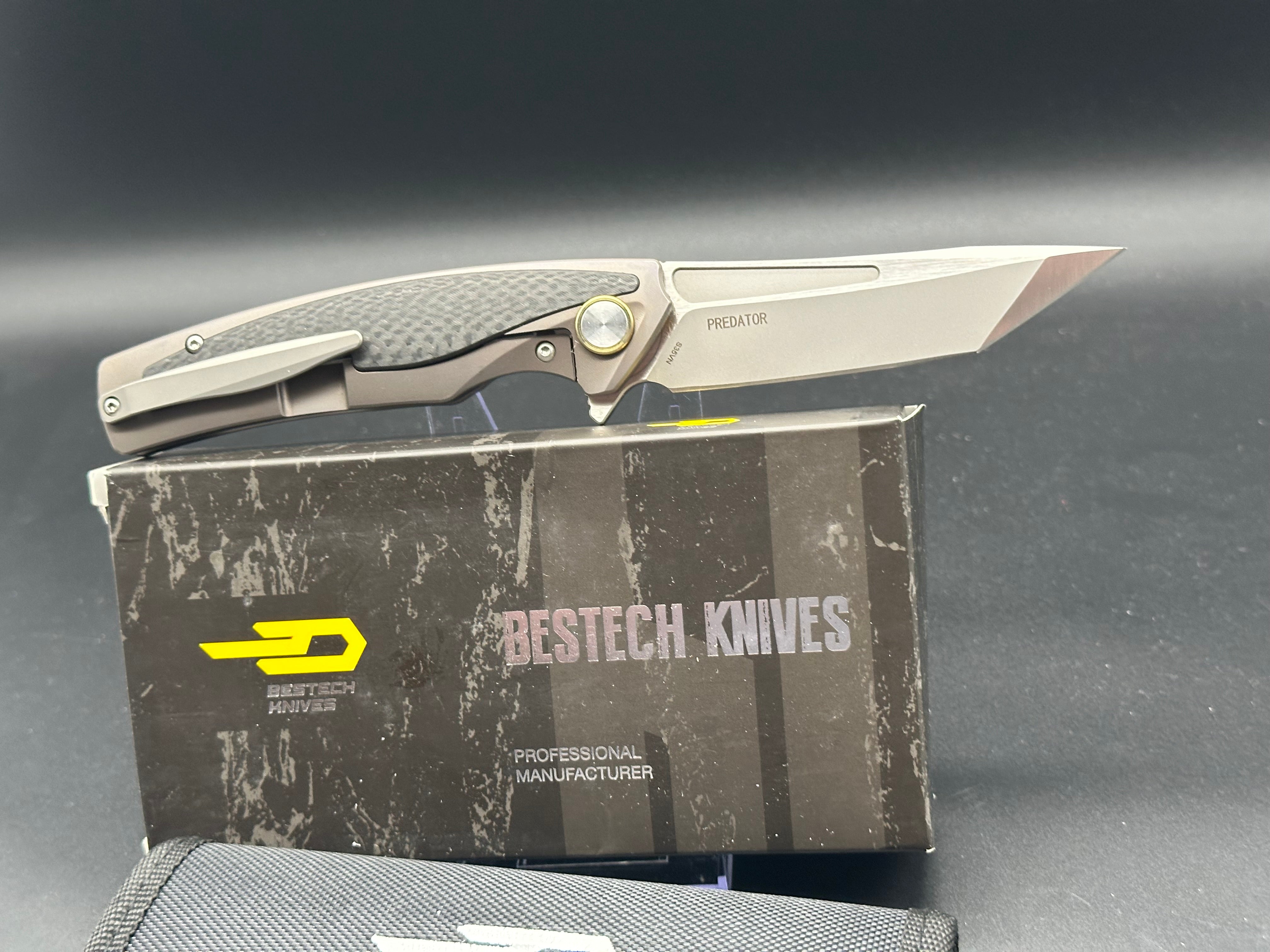 Bestech Predator BT1706A Folding Knife - Premium S35VN Steel Blade, Ergonomic G10 Handle for Outdoor, Camping & EDC Use