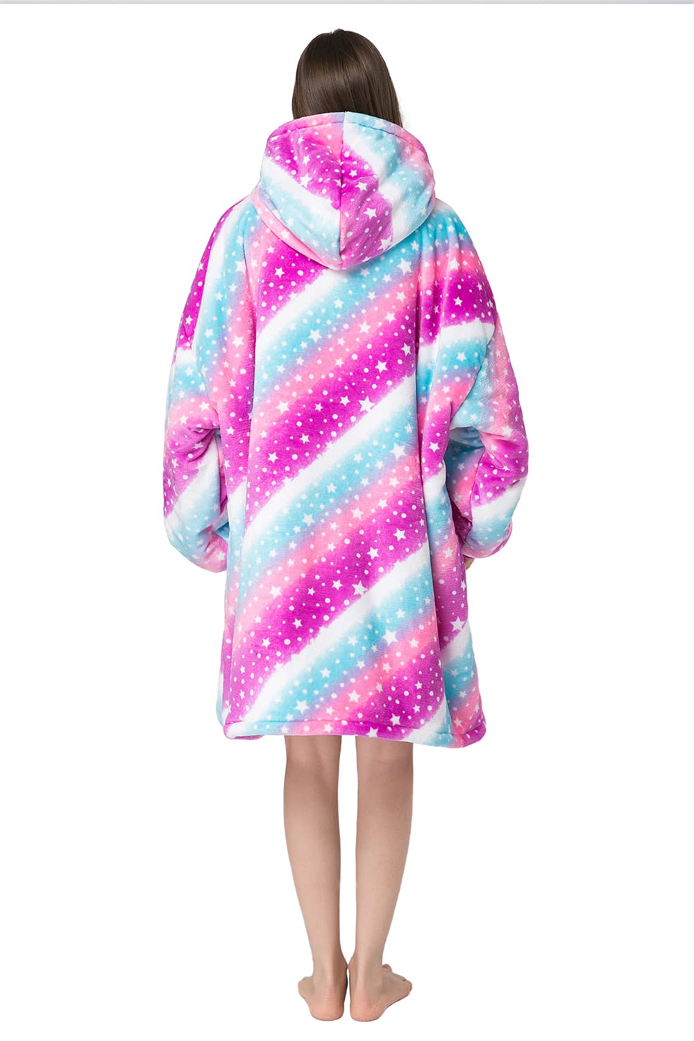Cozy Wearable Blanket for Adults - Long Sleeve Oversized Hoodie Sweatshirt with Tie Dye Design | Perfect for Lounging, Netflix Nights & Cold Weather