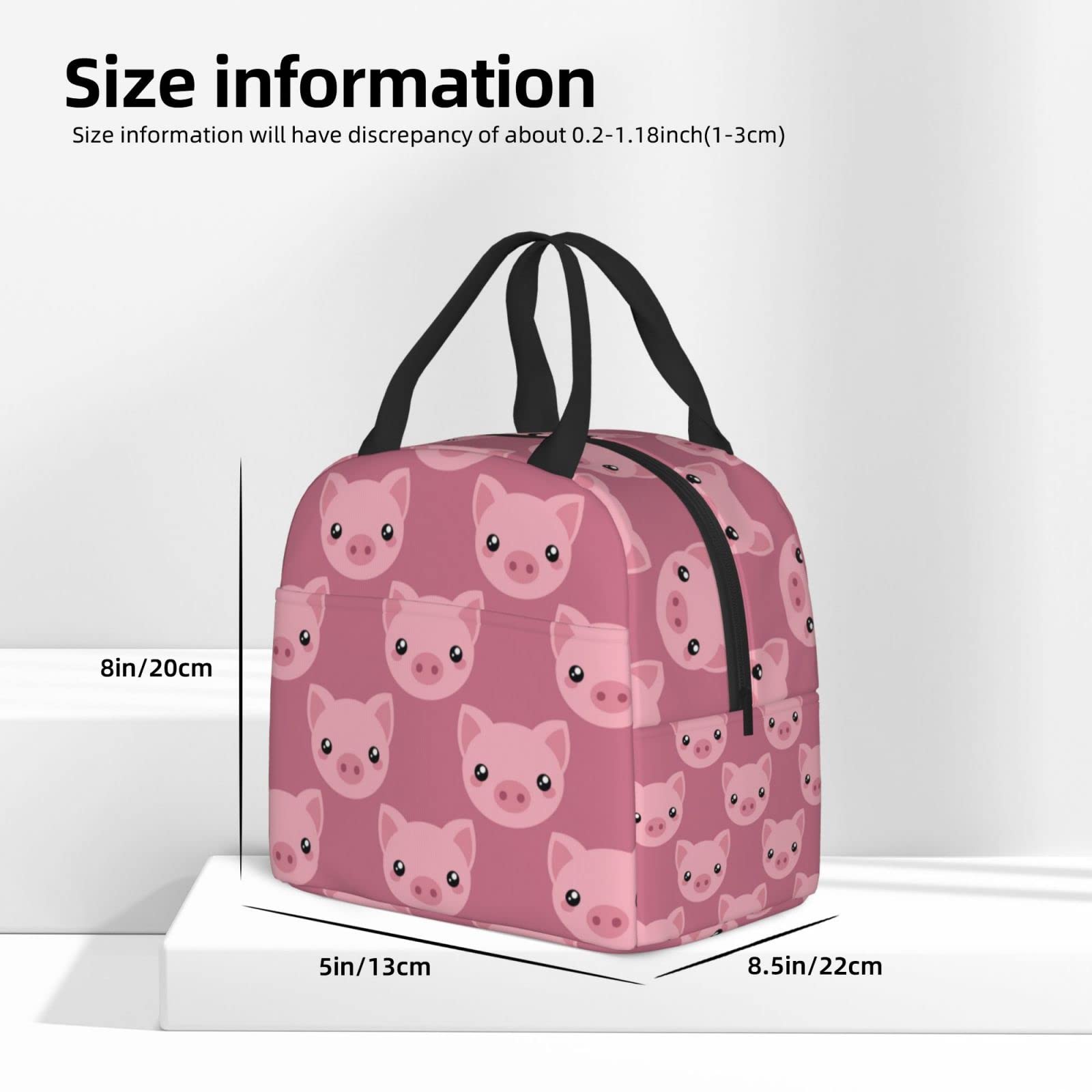Insulated Cute Cartoon Pig Lunch Box for Kids - Reusable Thermal Lunch Bag for Boys & Girls, Perfect for School, Camping, Hiking, Picnic, Beach & Travel - Ideal for Keeping Food Fresh All Day