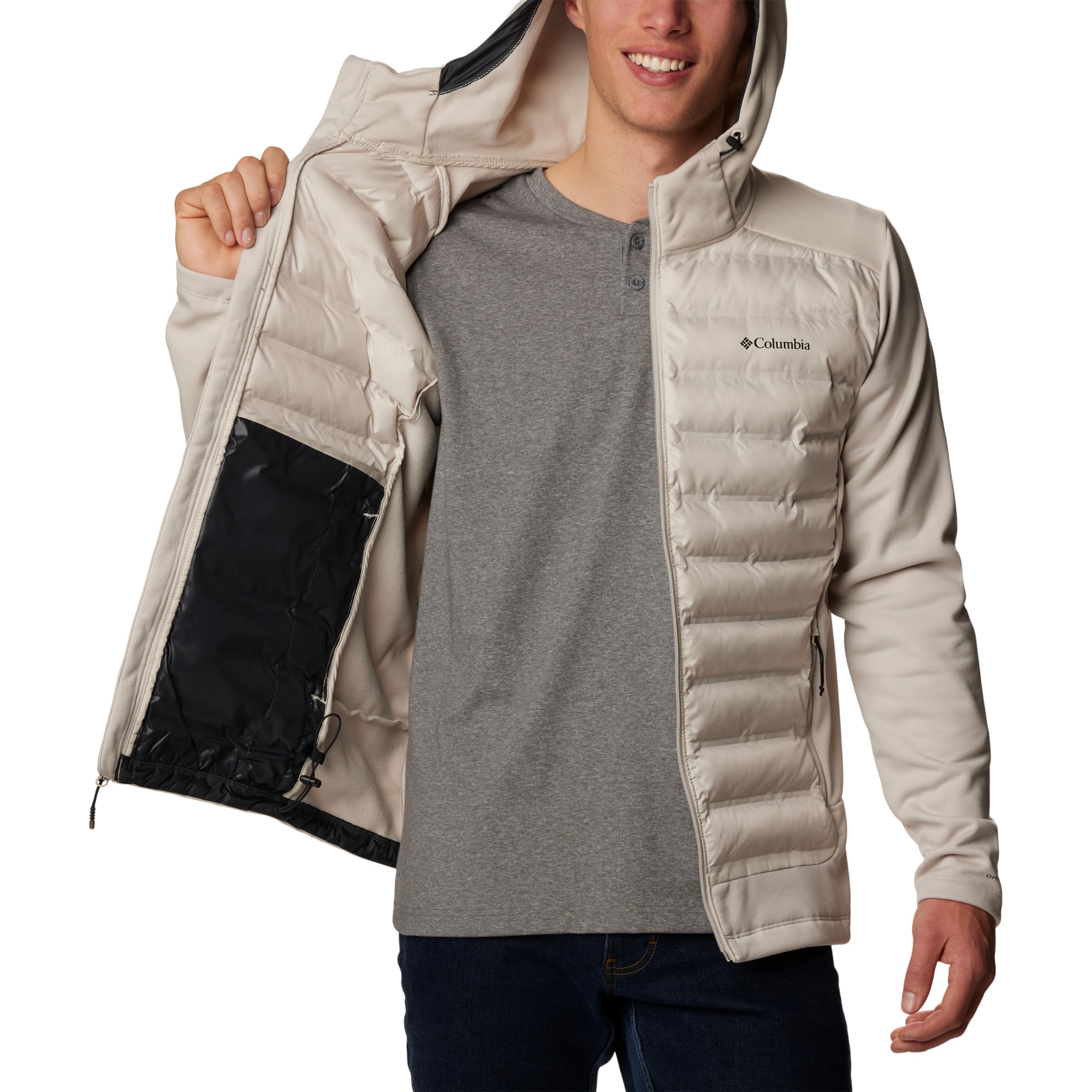Columbia Men's Out-Shield Insulated Full-Zip Hoodie Jacket - Water-Resistant Winter Fleece for Hiking, Camping & Outdoor Activities