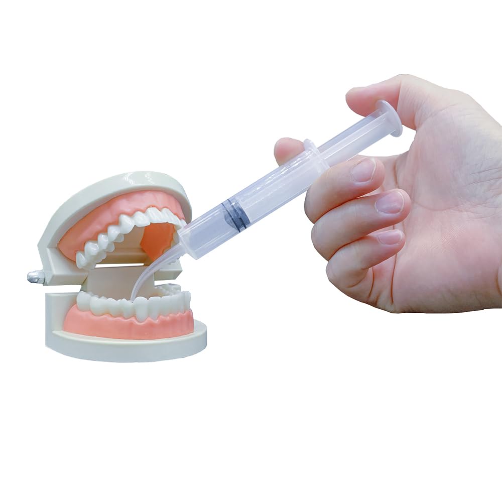50 Pack Wisdom Teeth Syringe - Curved Dental Irrigation Syringes for Oral Care, Tonsil Stone Removal, TMJ & Chin Pain Relief, Post-Surgery Recovery, Dentist Implant Cleaning & Feeding Water (Ideal for Home Dental Care & Post-Op Recovery)
